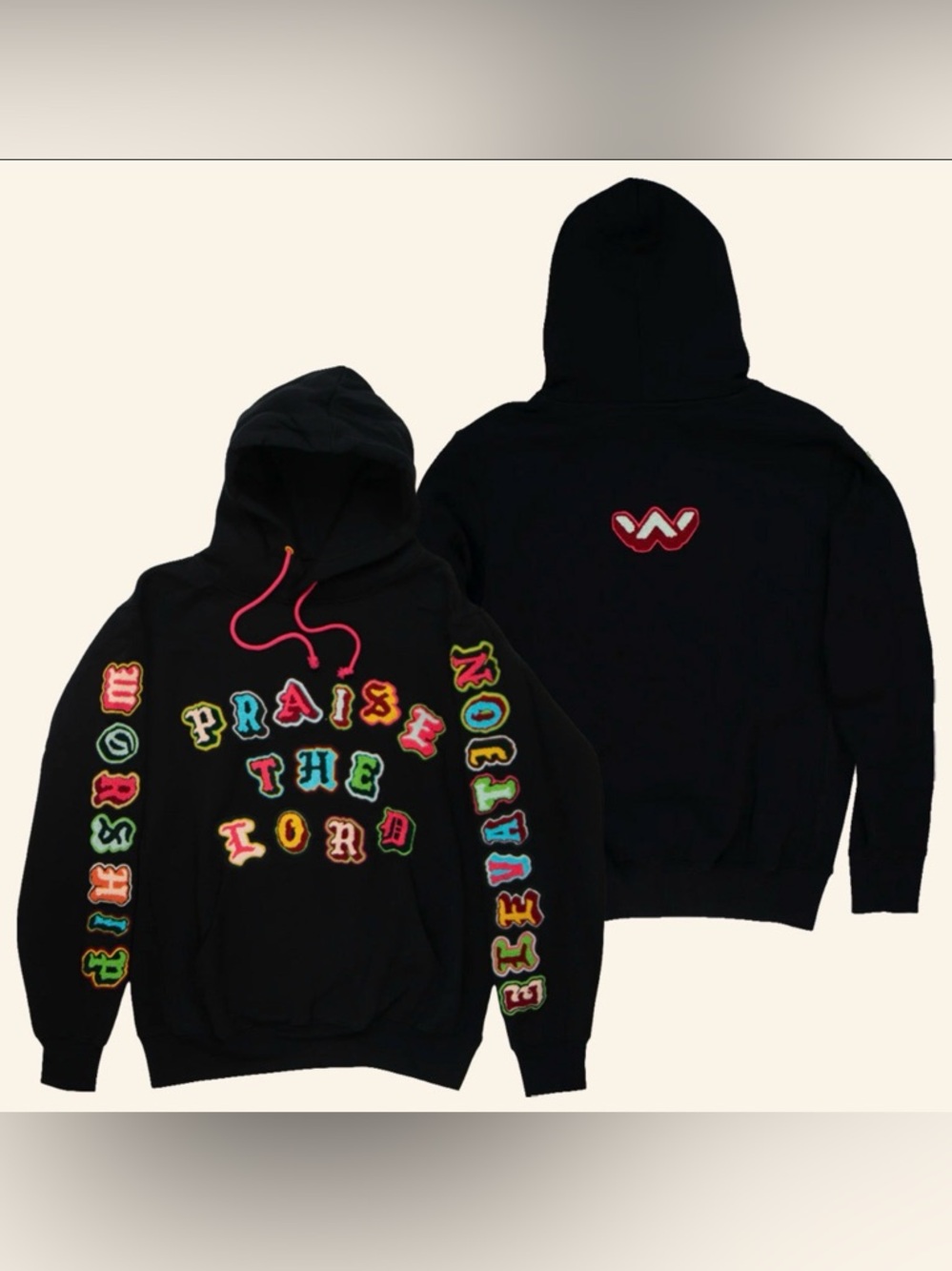 Elevation Worship Size Medium Praise The Lord Patch Hoodie Pullover Sweatshirt